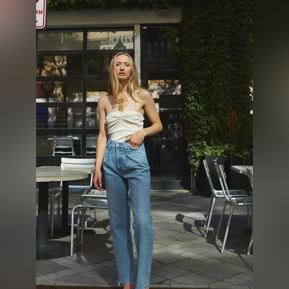Agolde pieced angle denim jeans